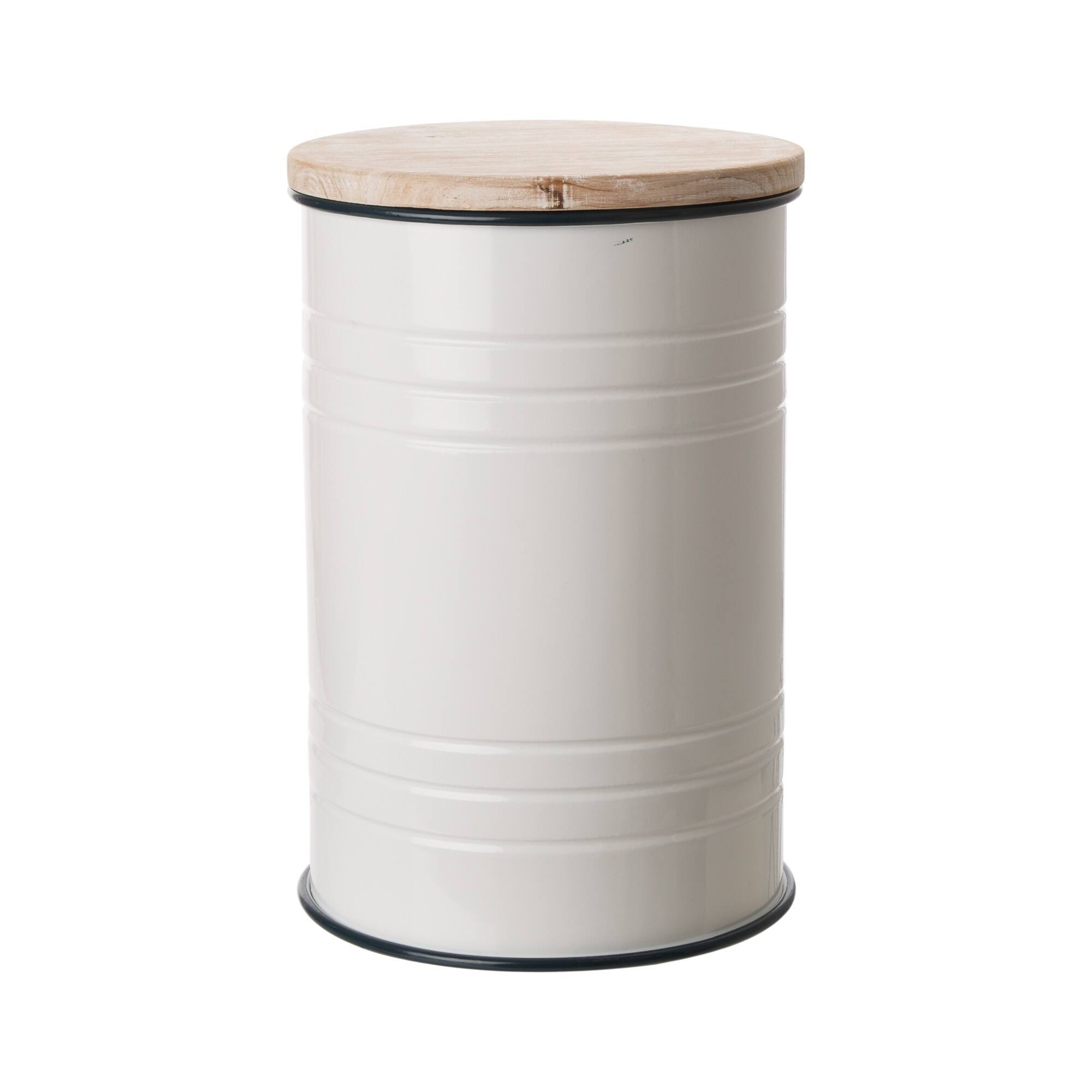 Glitzhome® Farmhouse Metal Enamel Storage Stool Set
